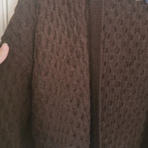 Brown crochet soft cardigan and sweater